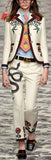 Embroidered Blazer & Pant Set in White - DESIGNER INSPIRED FASHIONS