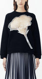 Large Flower Motif Sweatshirt