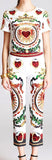 Printed T-Shirt and Cropped Pant Set