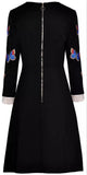 Butterfly-Embroidered Mini Dress