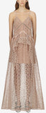 Circle Floral Lace Panelled Maxi Dress