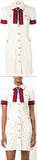'GG Web Trim' Lace Shirt Dress - DESIGNER INSPIRED FASHIONS