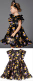 Black Floral Print Dress - DESIGNER INSPIRED FASHIONS