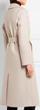 Wool Wrap Coat, Beige