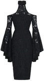 'Poppy' Lace Dress, Black