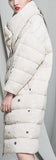 Textured Embellished Down Coat in Grey or Cream - DESIGNER INSPIRED FASHIONS
