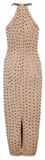 Studded Halter Bodycon Dress