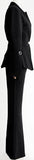 Black Flared Jacket & Pant Set