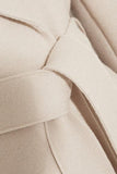 Wool Wrap Coat, Beige
