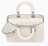 Large Lady Bag in Canyon Grained Calfskin - White or Black