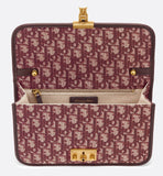 Oblique Small Flap Bag - Burgundy Red