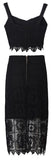 Macrame Top and Skirt Set with Patchwork