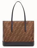 Shopping Logo Leather Shopper - Beige or Black