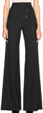 High-Waist Pinstripe Flared Pants - DESIGNER INSPIRED FASHIONS