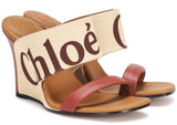 Canvas and Leather Logo Wedges