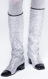 Glitter High Boots, Silver