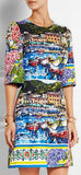 'Portofino' Printed Brocade Mini Dress - DESIGNER INSPIRED FASHIONS