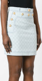 Quilted Denim Mini Skirt - DESIGNER INSPIRED FASHIONS
