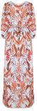 Leaf Print Maxi Dress