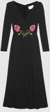 Black Embroidered Sable Dress | DESIGNER INSPIRED FASHIONS