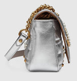 GG Marmont Matelass̩ Mini Bag, Silver