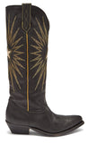 'Wish Star' Embroidered Leather Boots