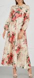 'Laelia' Floral-Print Linen Dress