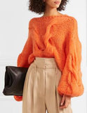 Oversized Cable and Open-Knit Mohair-Blend Sweater | DESIGNER INSPIRED FASHIONS