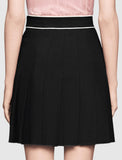 Embroidered Bonded Top & Pleated Skirt Set in Black - DESIGNER INSPIRED FASHIONS
