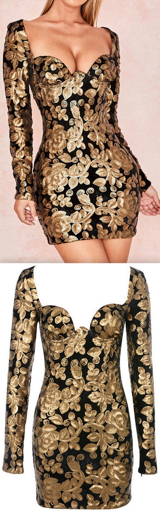 Heavily Embroidered Bustier Mini Dress