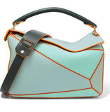 Paula's Ibiza Puzzle Color-Block Textured-Leather Shoulder Bag