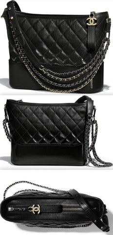 Gabrielle Hobo Leather Chain Bag