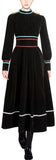 Black Velvet A-Line Midi Dress