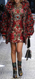 Embellished Heart & Floral-Appliques Mini Dress - DESIGNER INSPIRED FASHIONS