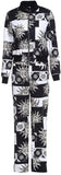 Black & White Sun Printed Jacket & Pant Set
