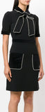 Black Pearl and Gem Embellished Dress