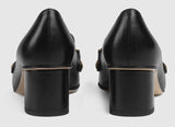 Sylvie Leather Mid-Heel Pump - Black or White
