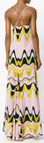 Waves Print Maxi Dress
