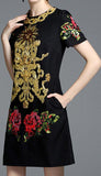 Embellished Black Shift Dress | DESIGNER INSPIRED FASHIONS
