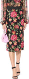 Floral Print Pencil Skirt