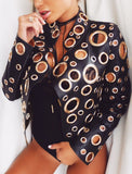 Hole-Embellished Faux-Leather Jacket - Black, Silver or Gold - DESIGNER INSPIRED FASHIONS