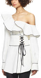 Canvas Corset Belted Tunic Top