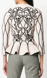 Fine Knit Peplum Cardigan, Light Pink
