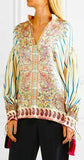 Tassel Printed Twill Blouse