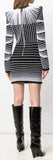 Geometric Long Sleeve Mini Dress