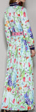 Floral Printed Shirt & Pleated Maxi Skirt Set