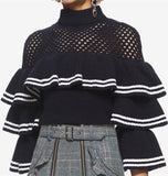 Striped Frill Sweater