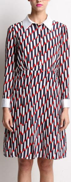 Print Silk Shirt-Dress