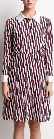 Print Silk Shirt-Dress