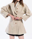 Crepe Side-Buttoned Jacket